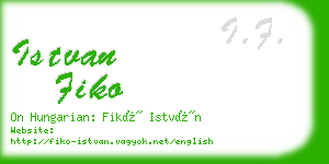 istvan fiko business card